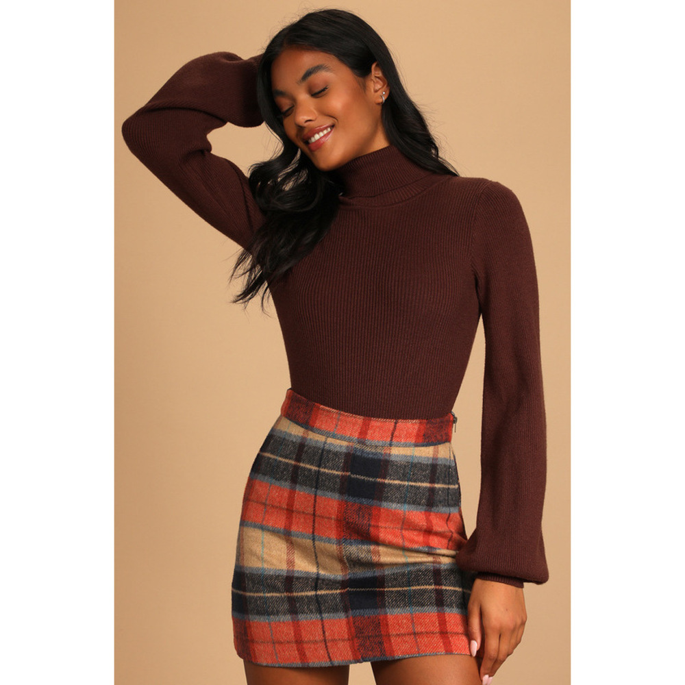 Lulus Mad For Plaid Beige Plaid Mini Skirt - Size S